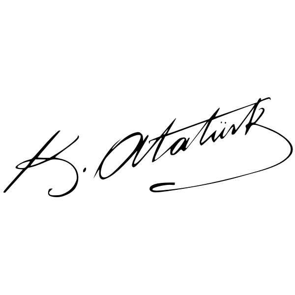 Ataturk's signature as a tattoo
