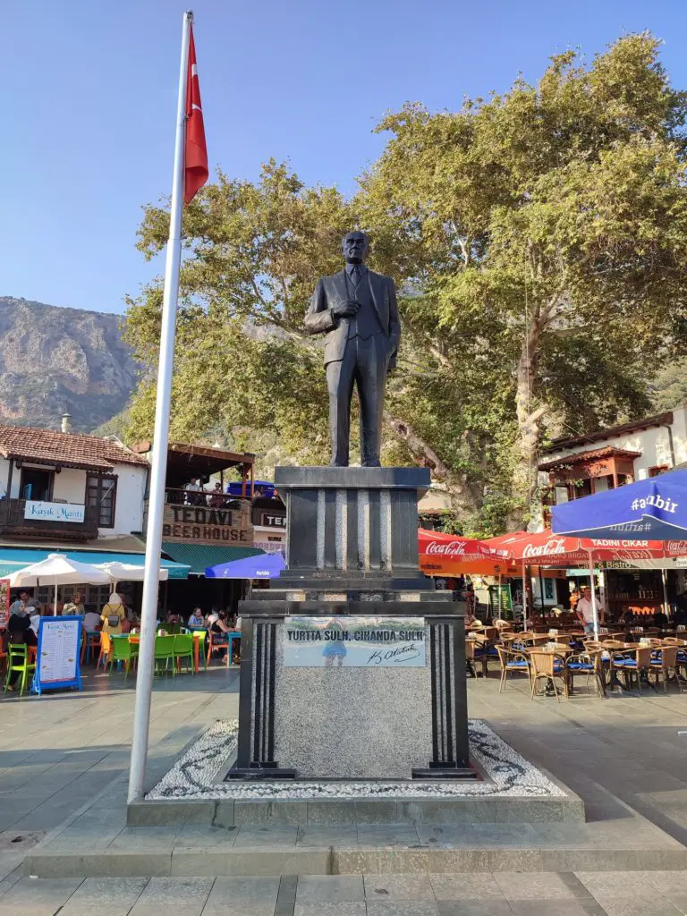 Statue of Mustafa Kemal Ataturk in Kas