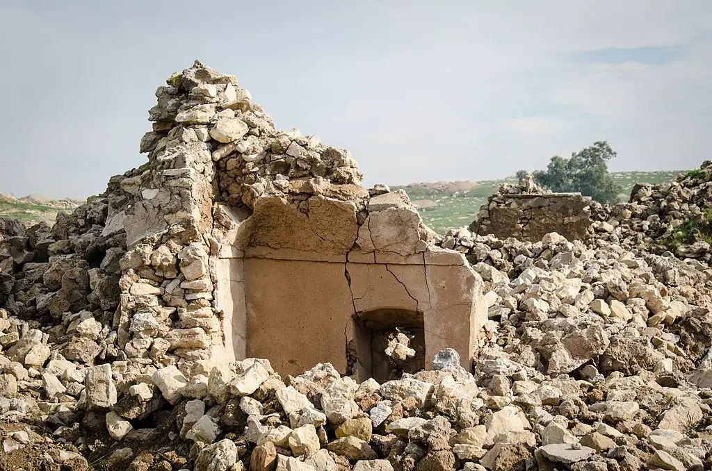 What remains of Deir Mar Elia