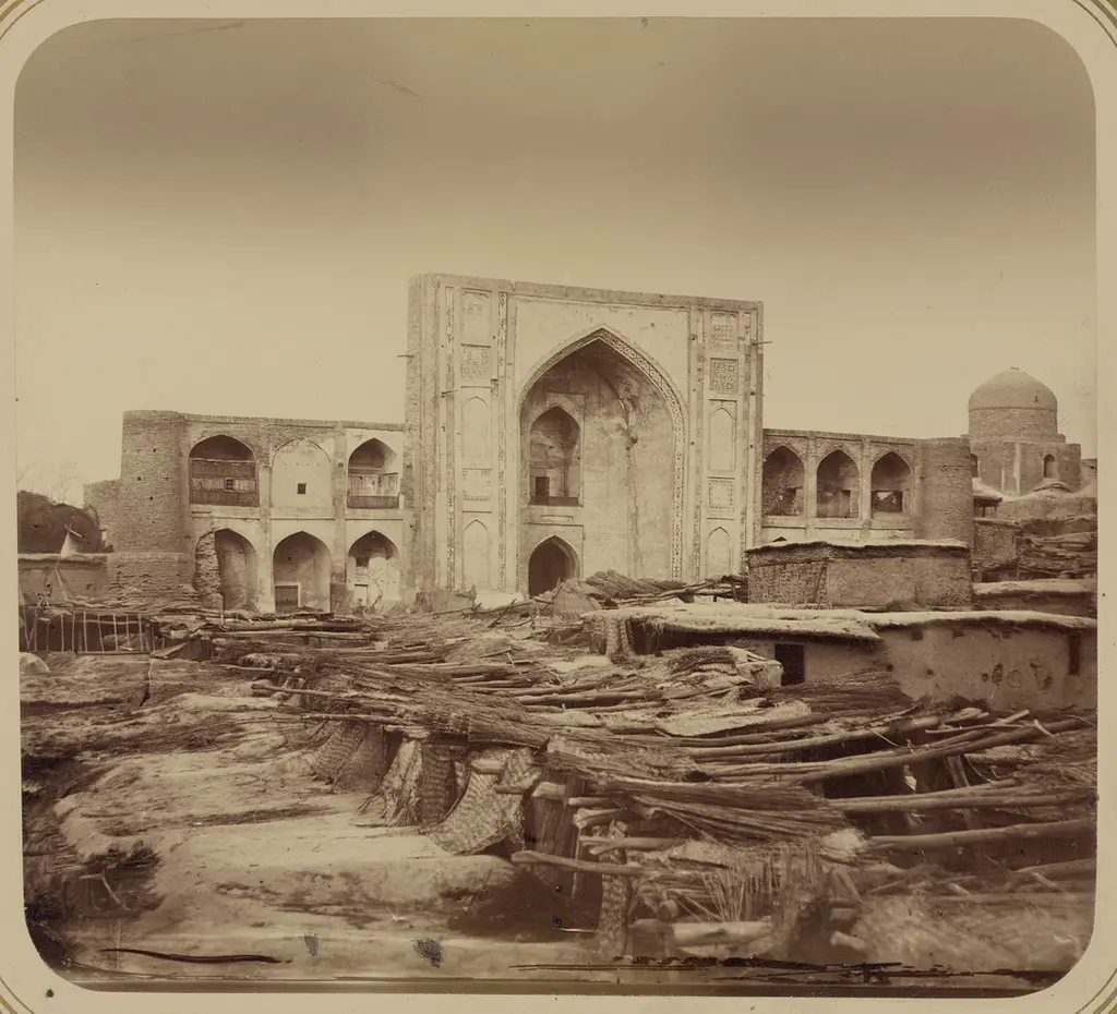 A rare photo of Kukeldash Madrasah from 1872