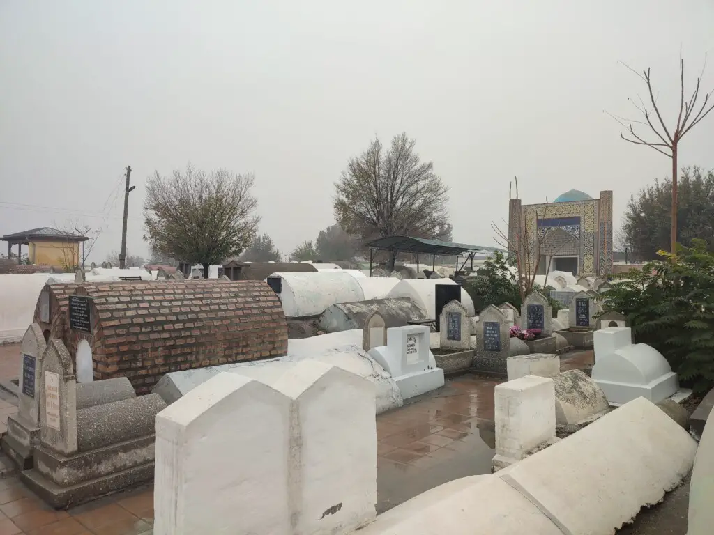 Modari Khan Mausoleum surrounded by a Muslim cemetery