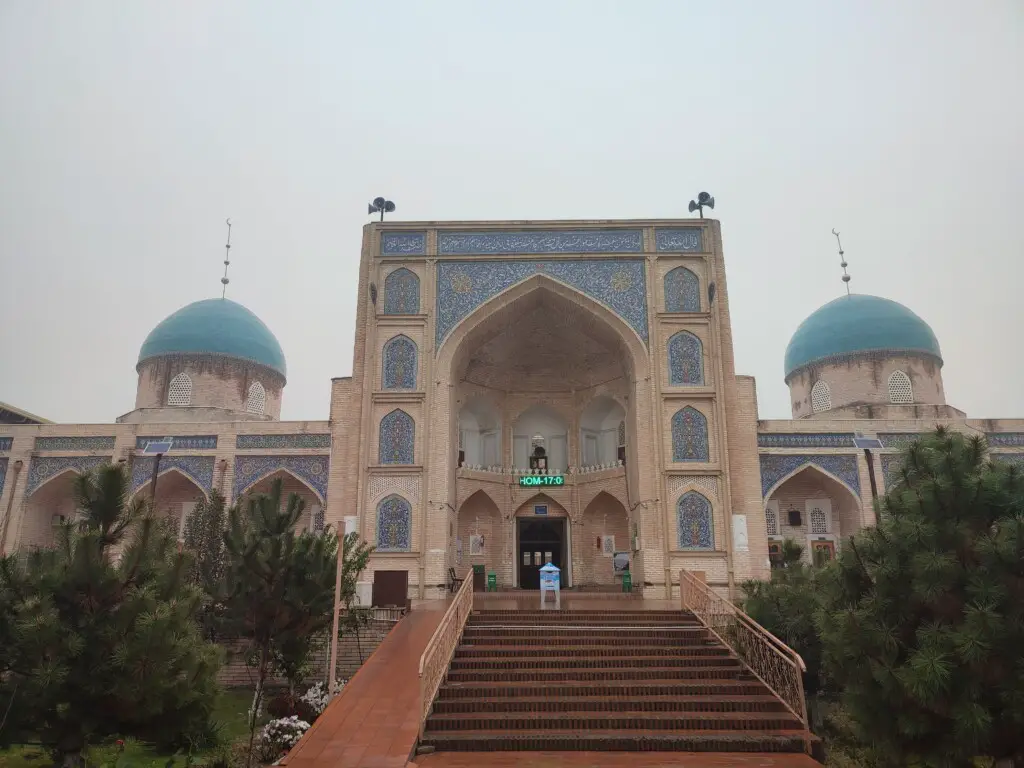 The entrance to the Norbutabiy Mosque and Madrasah