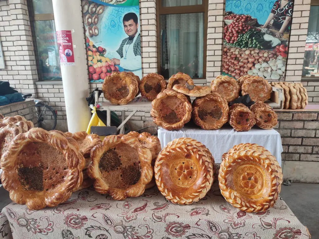 Uzbek bread in Margilan, Fergana Valley