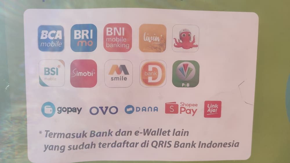 Accepted digitabl payment methods for Teman bus 1A going to Prambanan