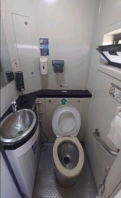 A toilet in an Indonesian train