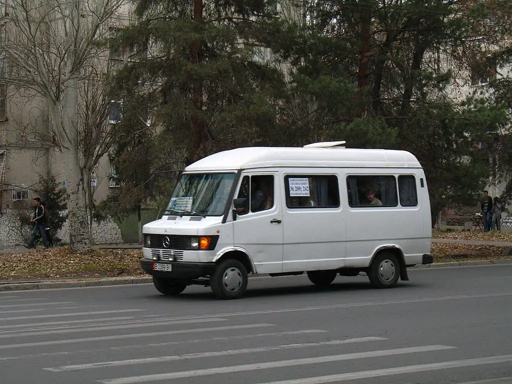 Marshrutka is the best way to travel between Bishkek and Karakol