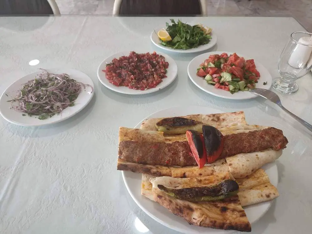 A full portion of Adana Kebab