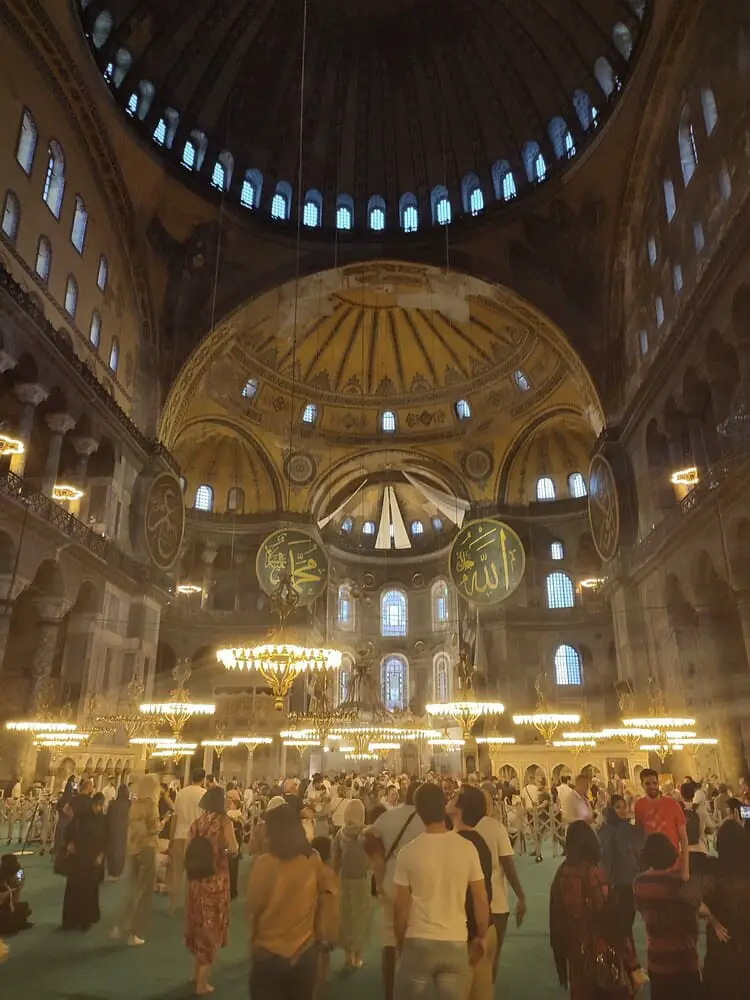 Can you pray in Hagia Sophia? Many people gather inside Hagia Sophia just before Maghrib prayer time