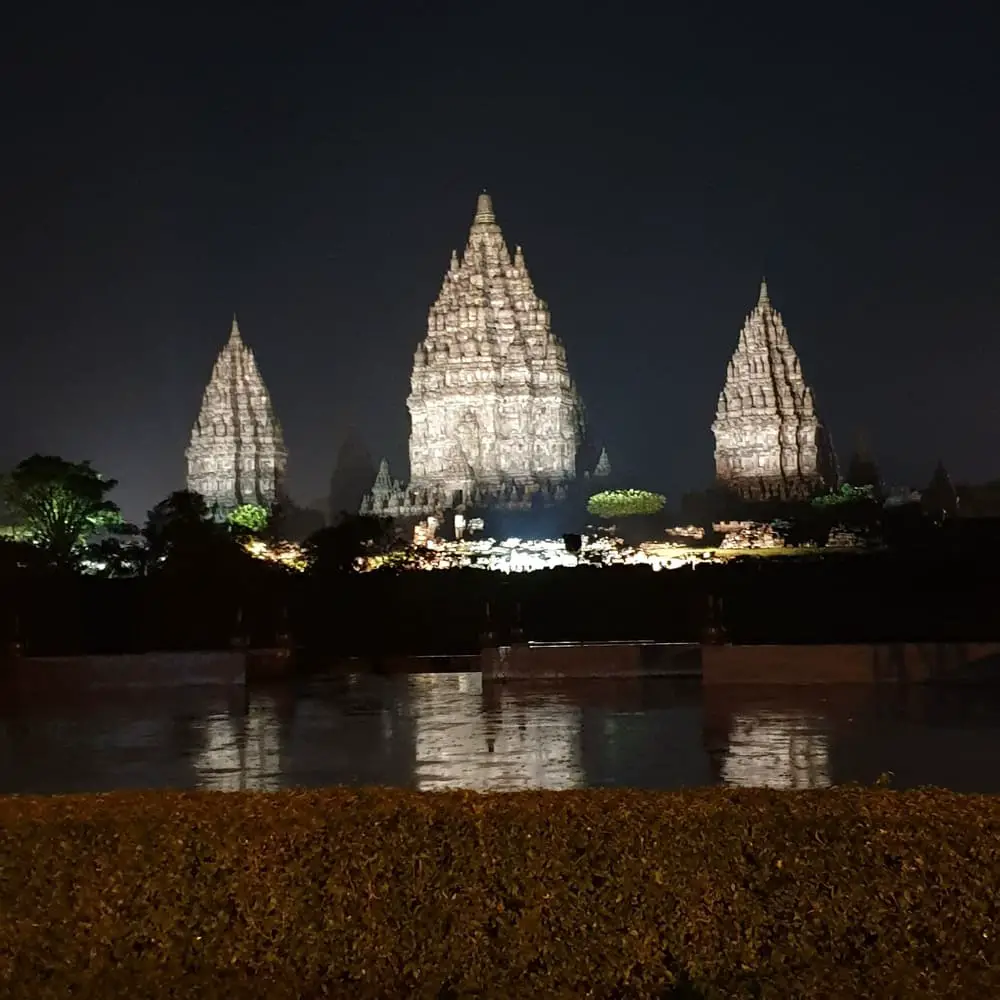 Prambanan Illuminated at night