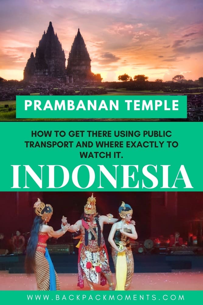 Prambanan temple as a pinterest pin