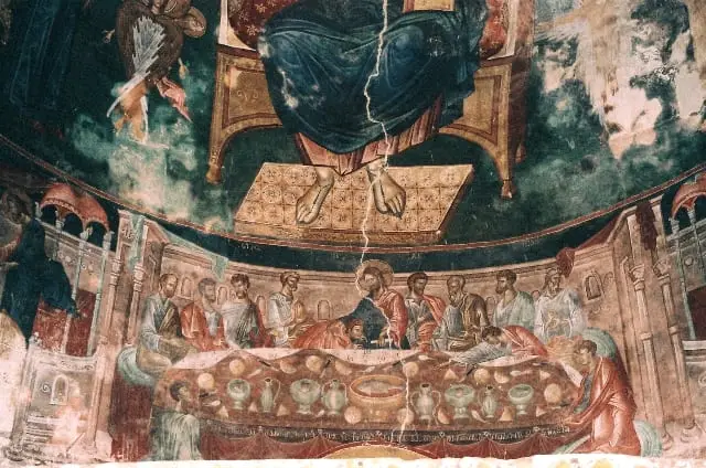 Frescos inside Ubisa Monastery