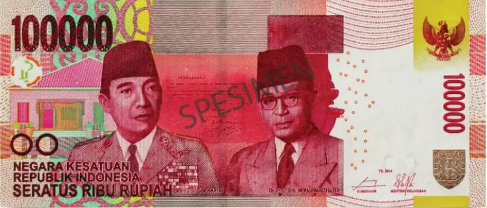 100.000 Indonesian rupiah - the money in Indonesia