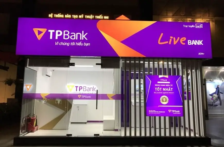 TPbank atm - one of the few without an access fee in Vietnam