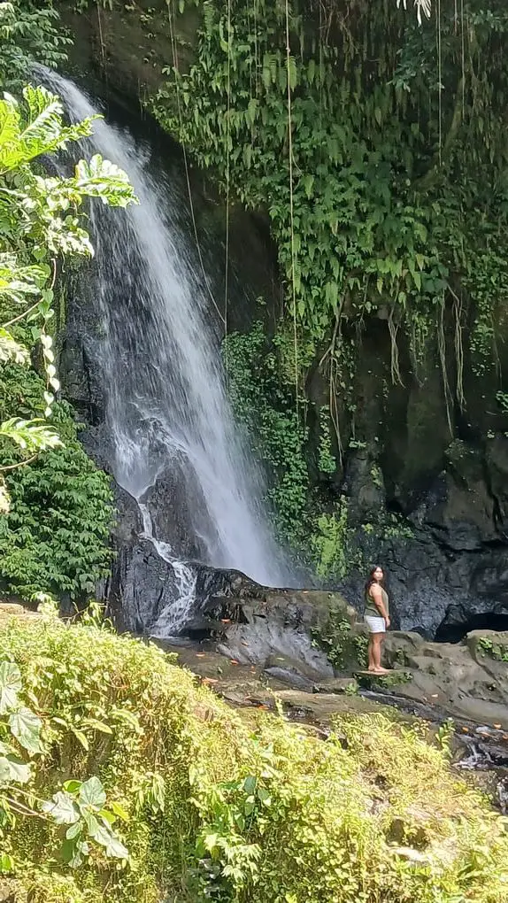 A waterfall (air terjun in Indonesian) in Bali