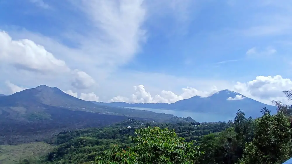 Mount Batur next to Batur Lake