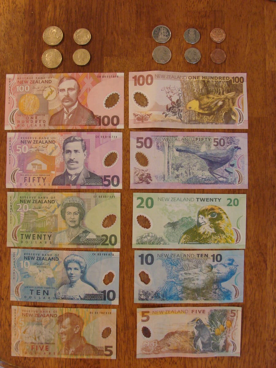 New Zealand dollars - banknotes and coins in circullation