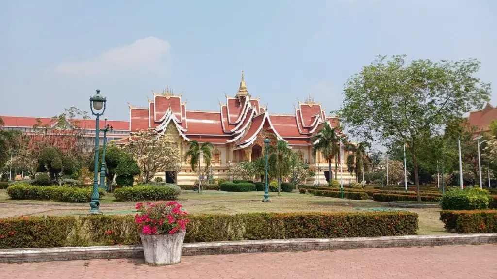 A temple in Wat That Luang Complex
