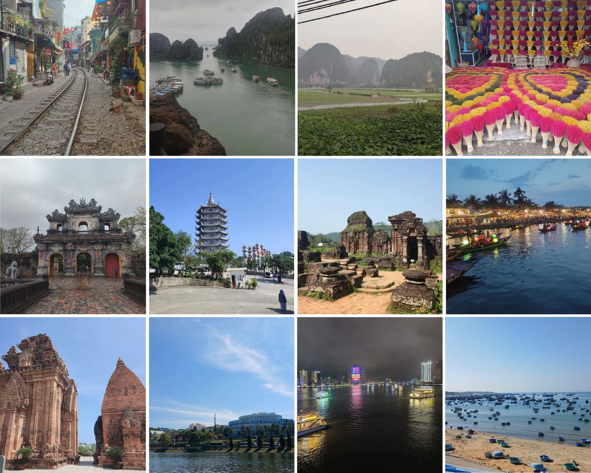 Vietnam Backpacking Guide photo grid collage