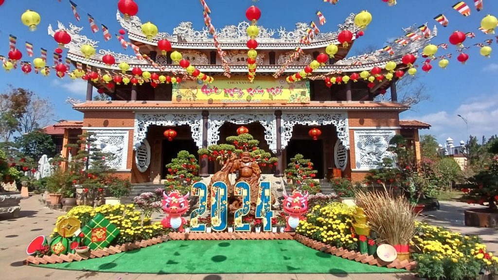 A colorful temple in Da Lat