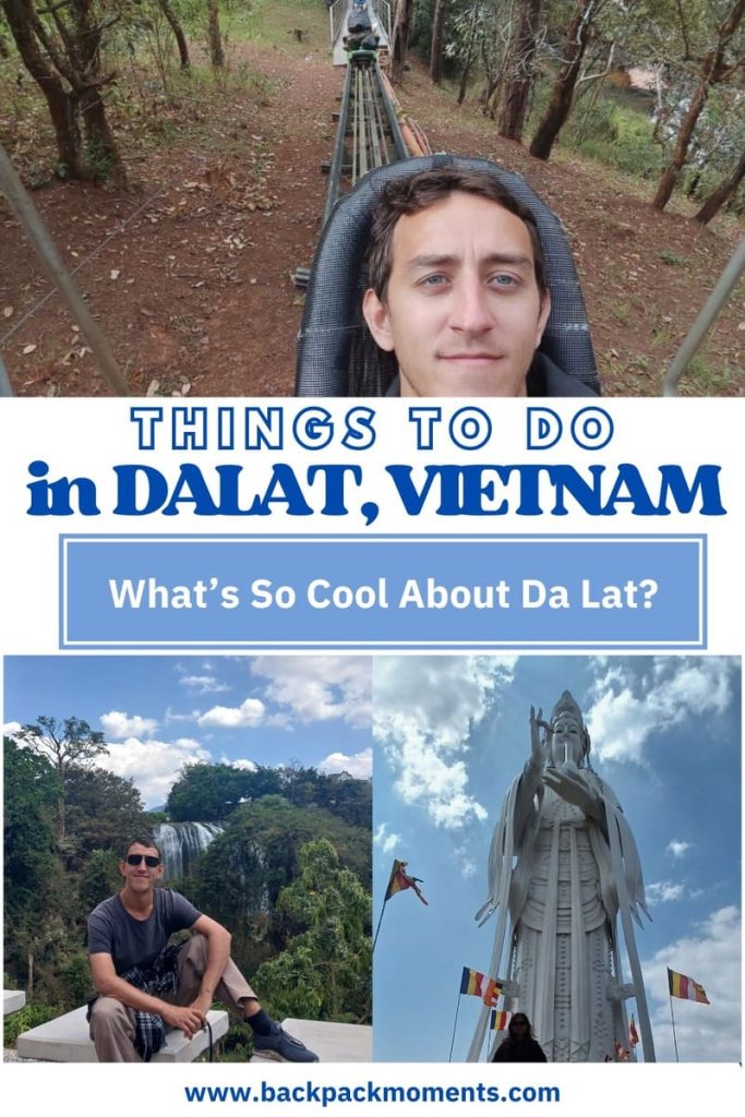 A collage of pics of Simon in Da Lat - a Pinterest Pin