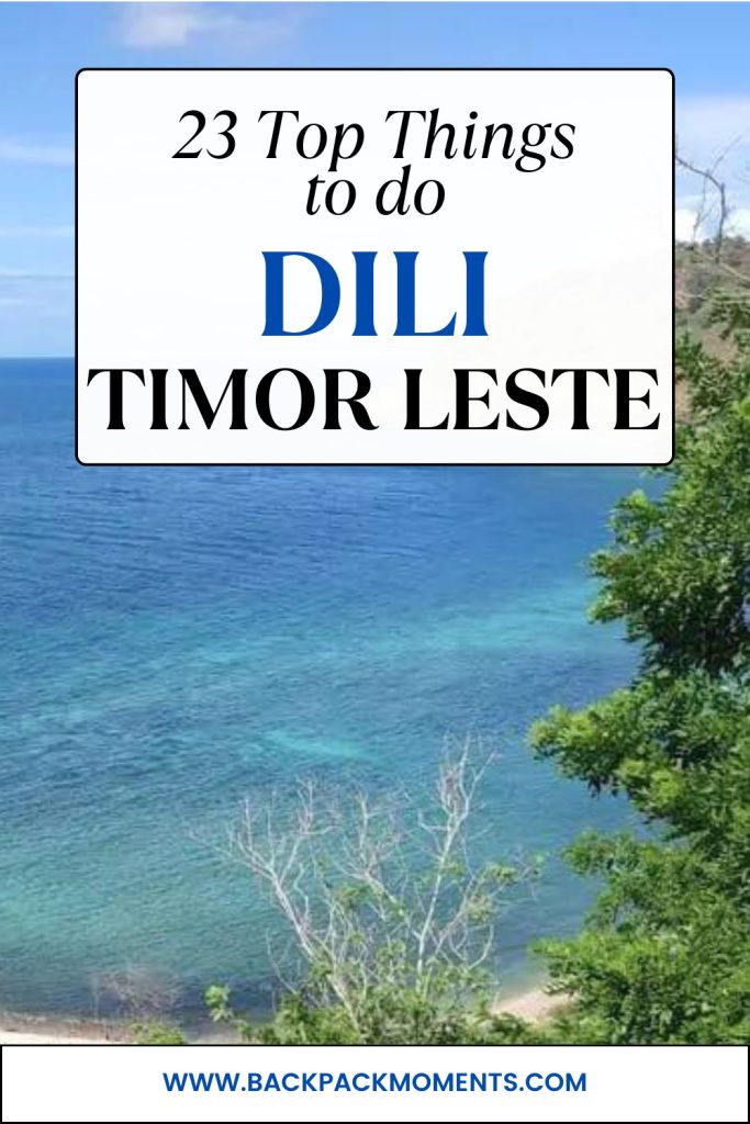 Things to do in Dili Pinterest Pin