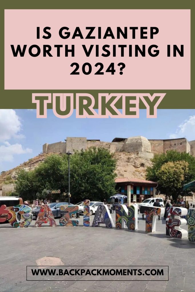 Gaziantep sign in front of Gaziantep Castle Pinterest Pin
