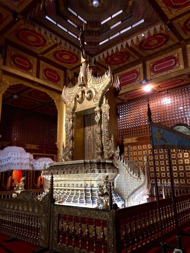 The golden Lion Throne of Burma