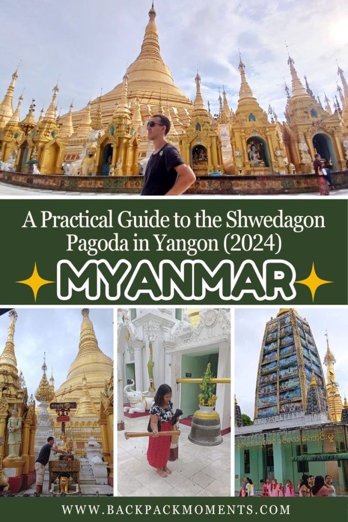 Shwedagon Pagoda collage as a Pinterest Pin