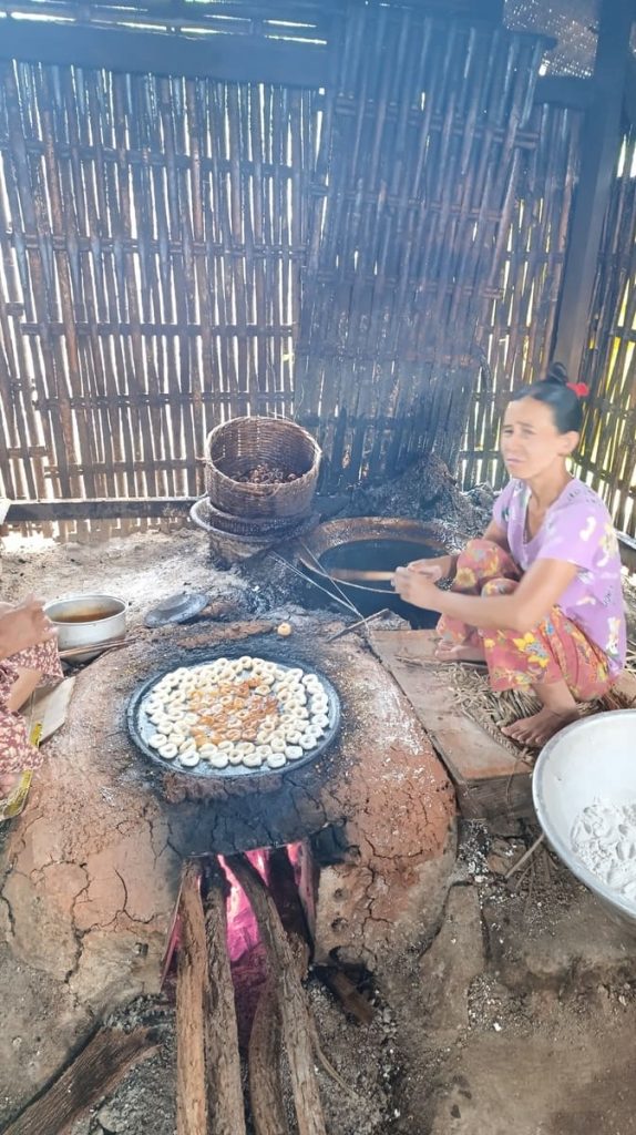 a woman cooking