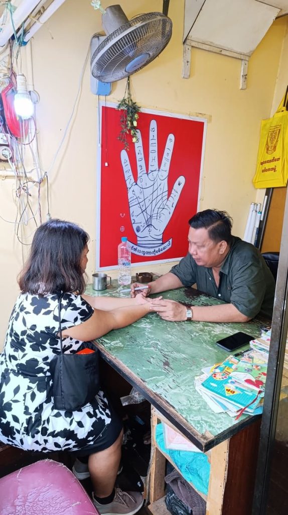 Palm reading is a somewhat fun activity you can do in 1 day in Yangon