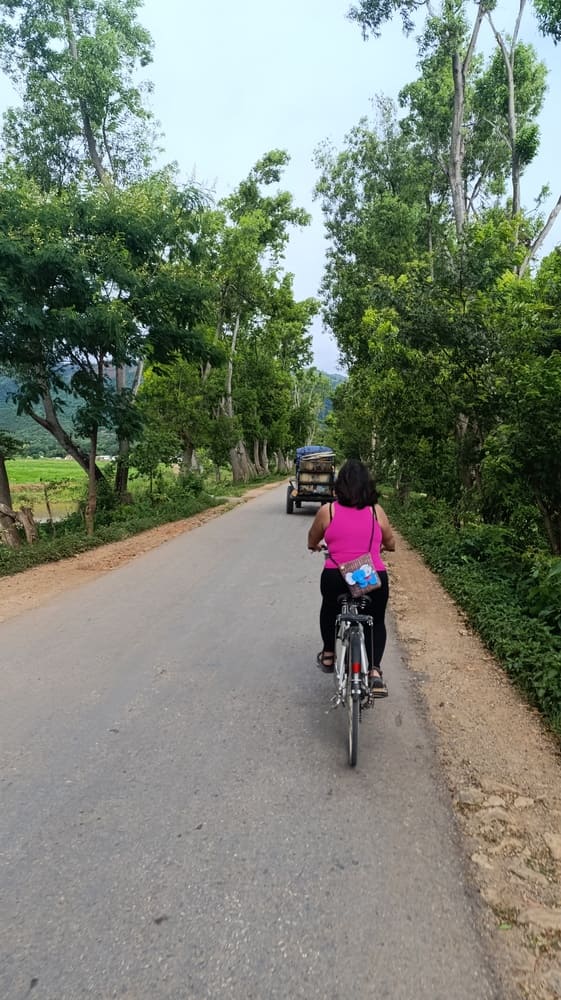 Yulli cycling around Inle Lake