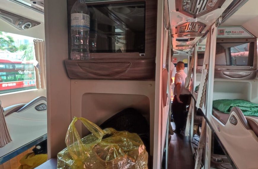 Inside a Vietnamese sleeper bus