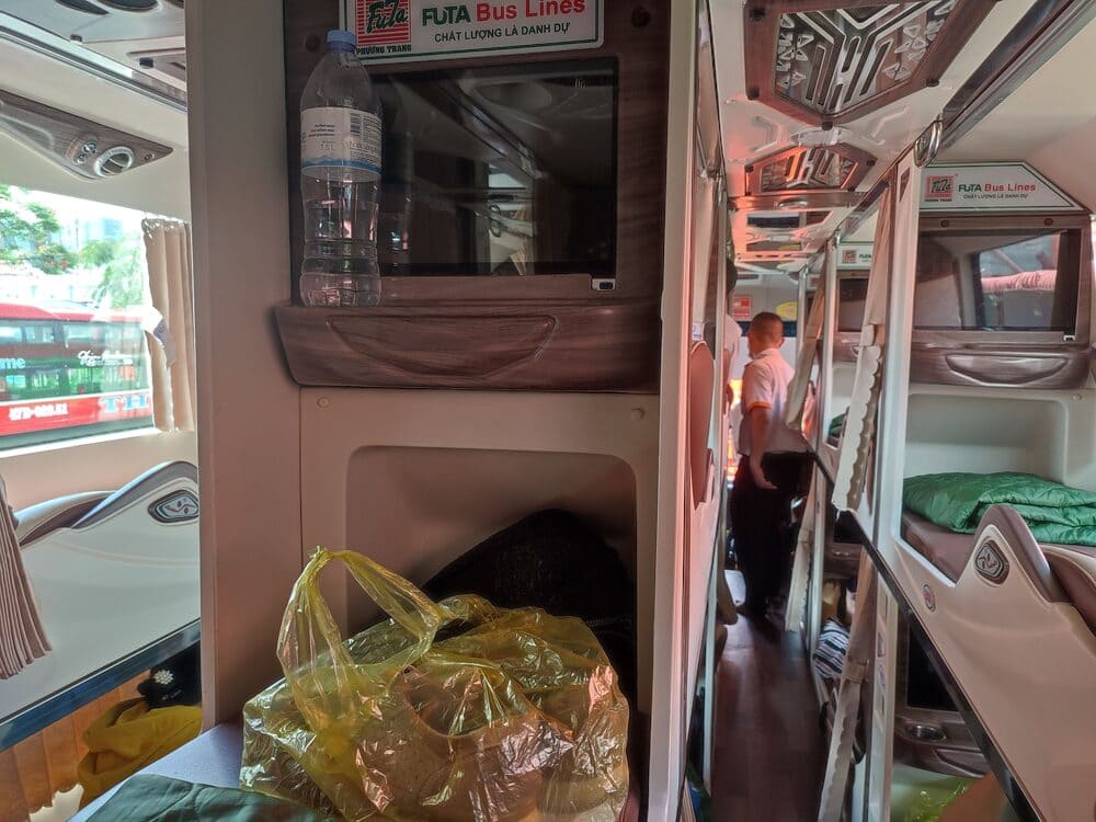 Inside a Vietnamese sleeper bus