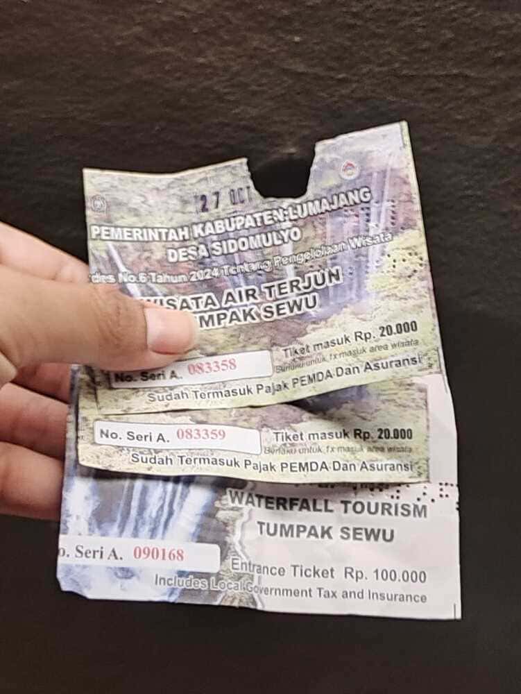Tumpak Sewu entrance fee