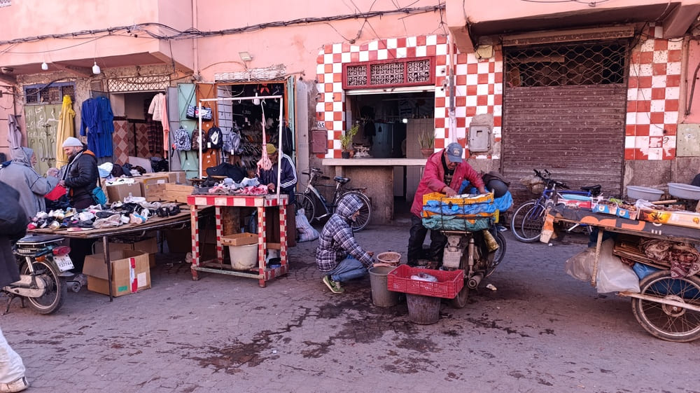 Local street life in Marrakech.