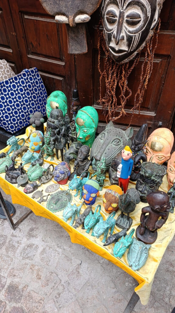 Clay, wood, and metal crafts