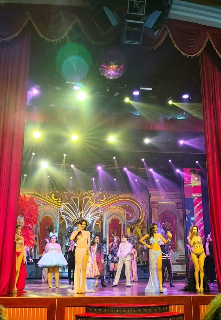The stage of the Alcazar Cabaret show