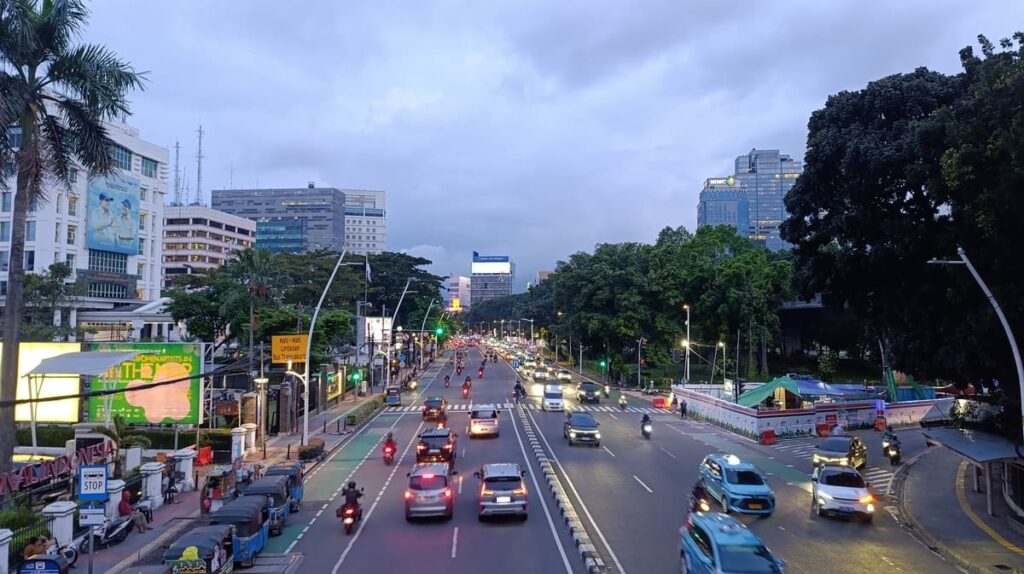 A main boulevard in Jakarta