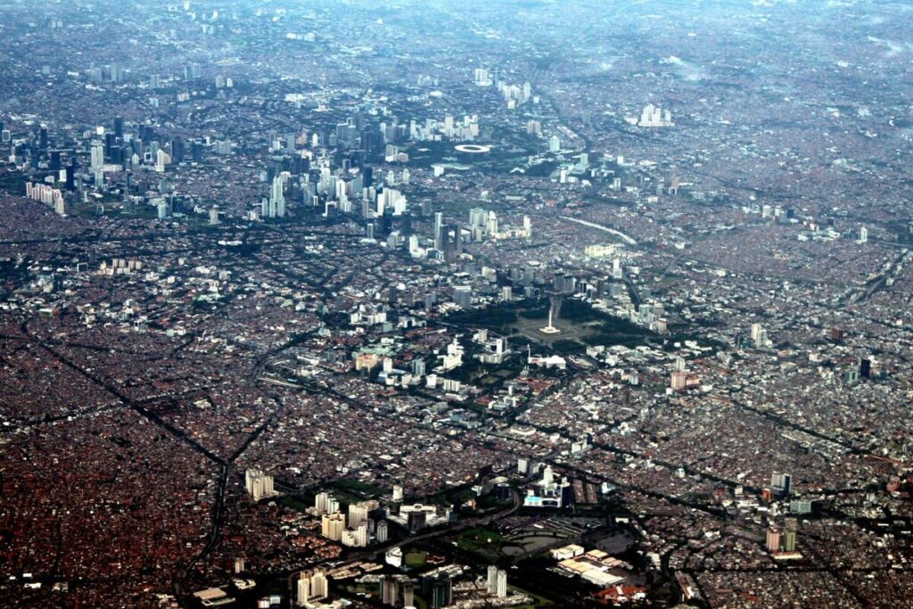 Is Jakarta worth visiting? No, not really, and this aerial photo is one reason why - the city lacks green spaces.